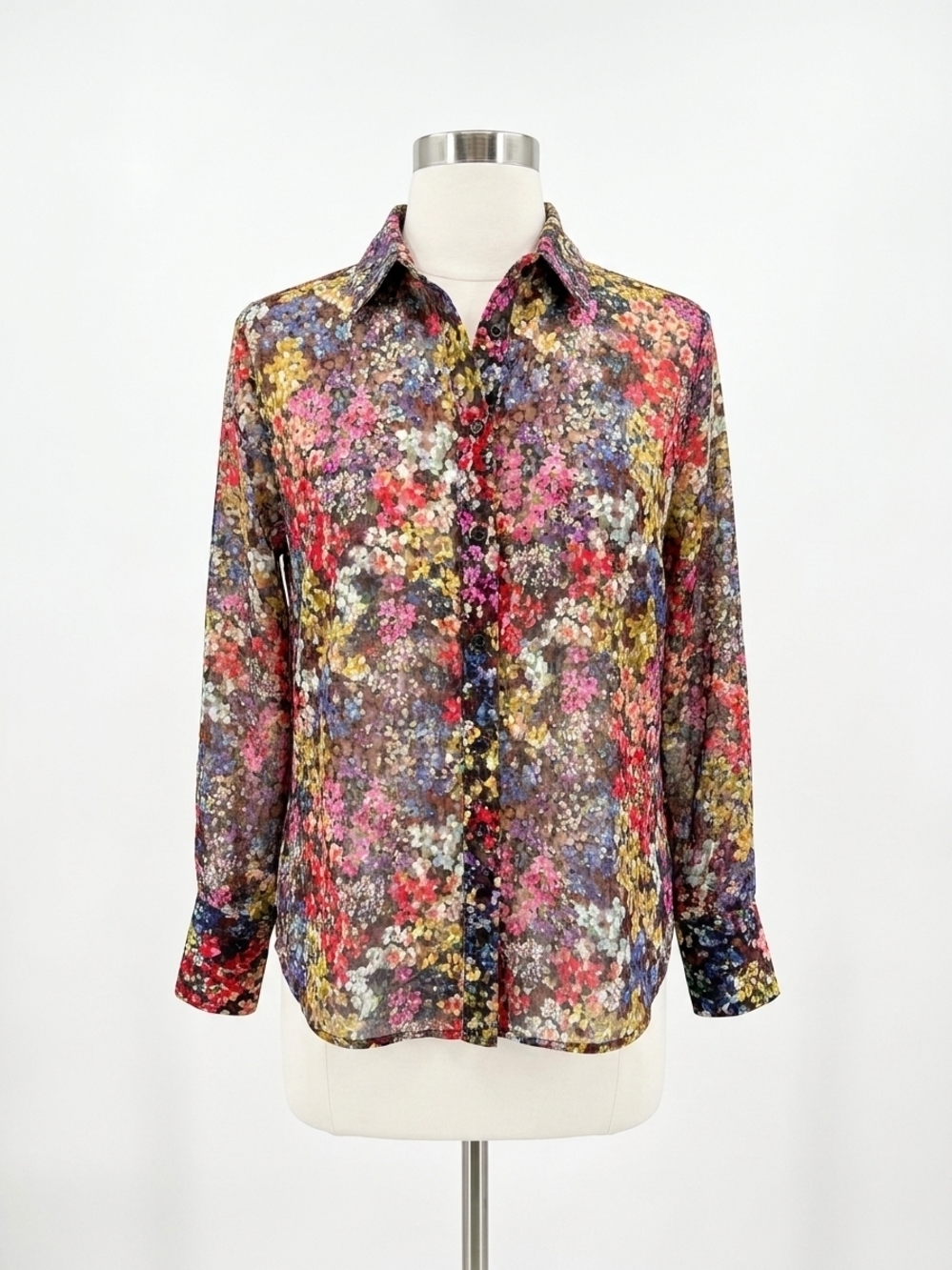 NEW MOLLY BRACKEN printed panther veil shirt in floral multi